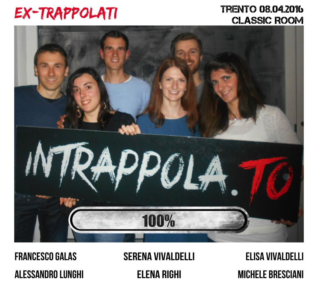 Il gruppo  è fuggito dalla nostra escape room Classic Room