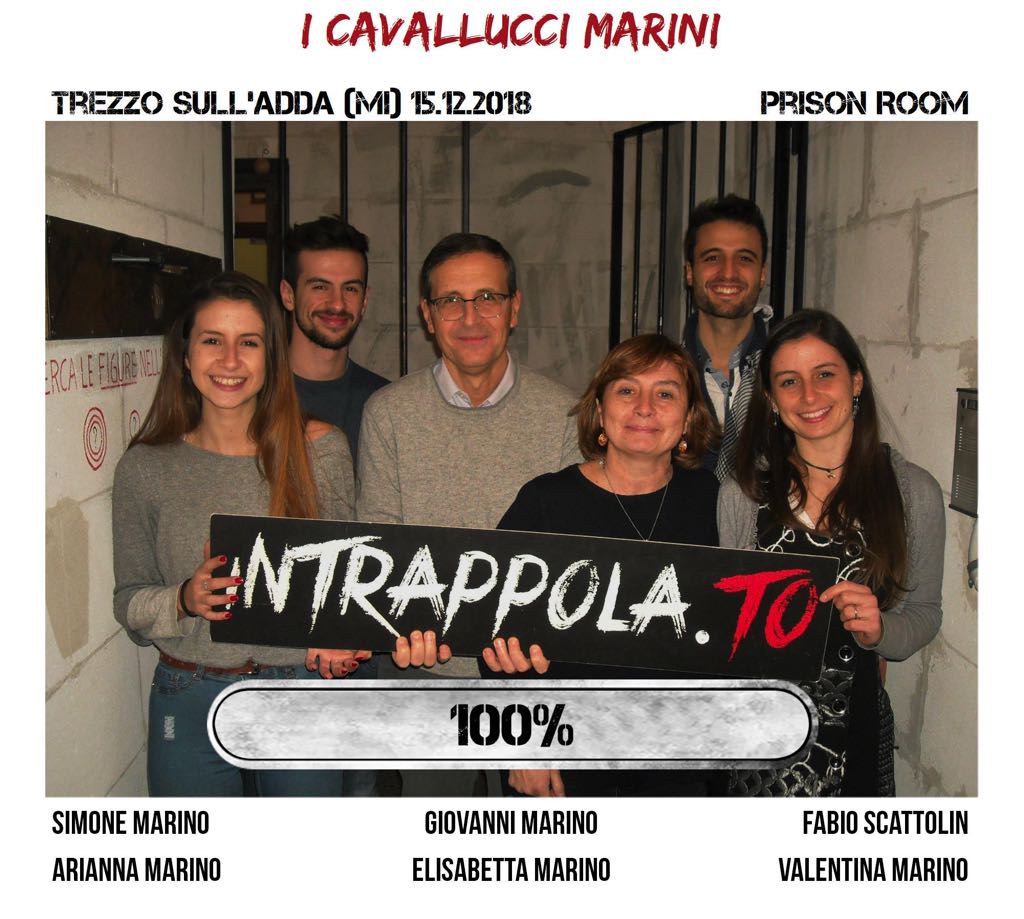 Il gruppo I cavallucci marini è fuggito dalla nostra escape room Prison Room