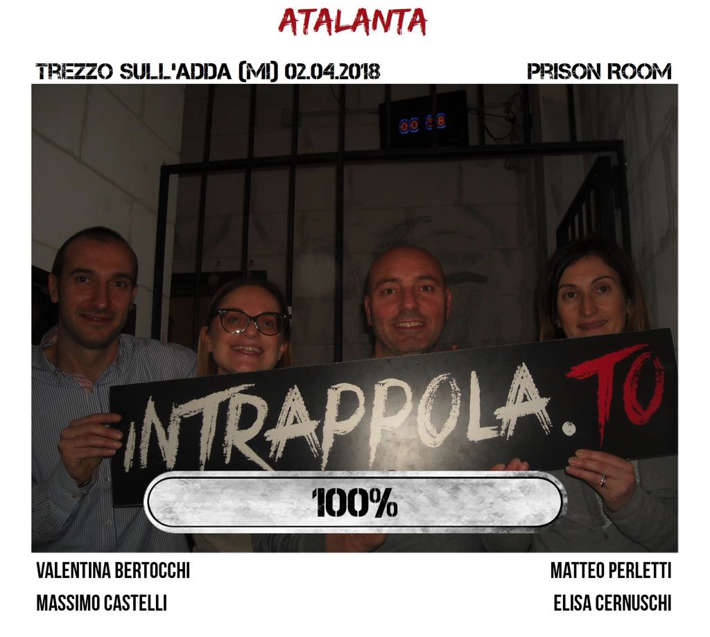 Il gruppo atalanta è fuggito dalla nostra escape room Prison Room