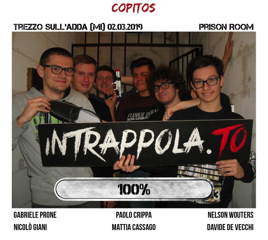 Il gruppo copitos è fuggito dalla nostra escape room Prison Room