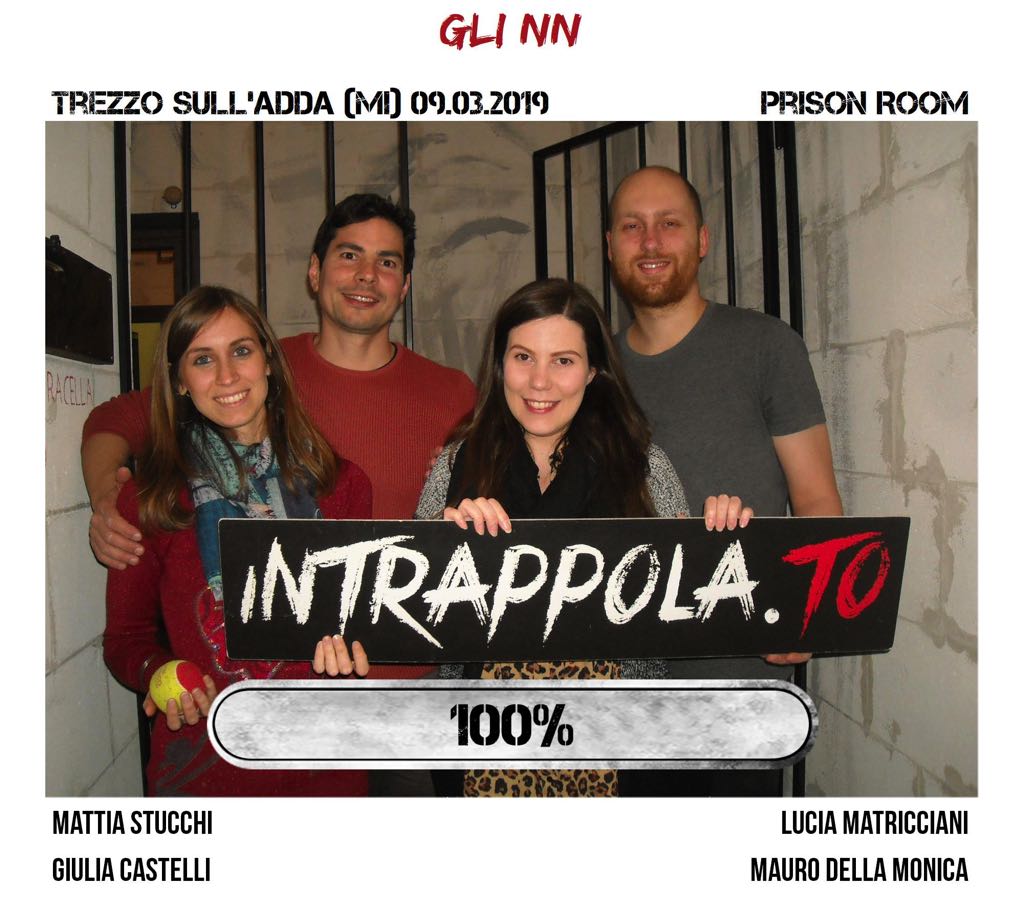 Il gruppo gli nn è fuggito dalla nostra escape room Prison Room