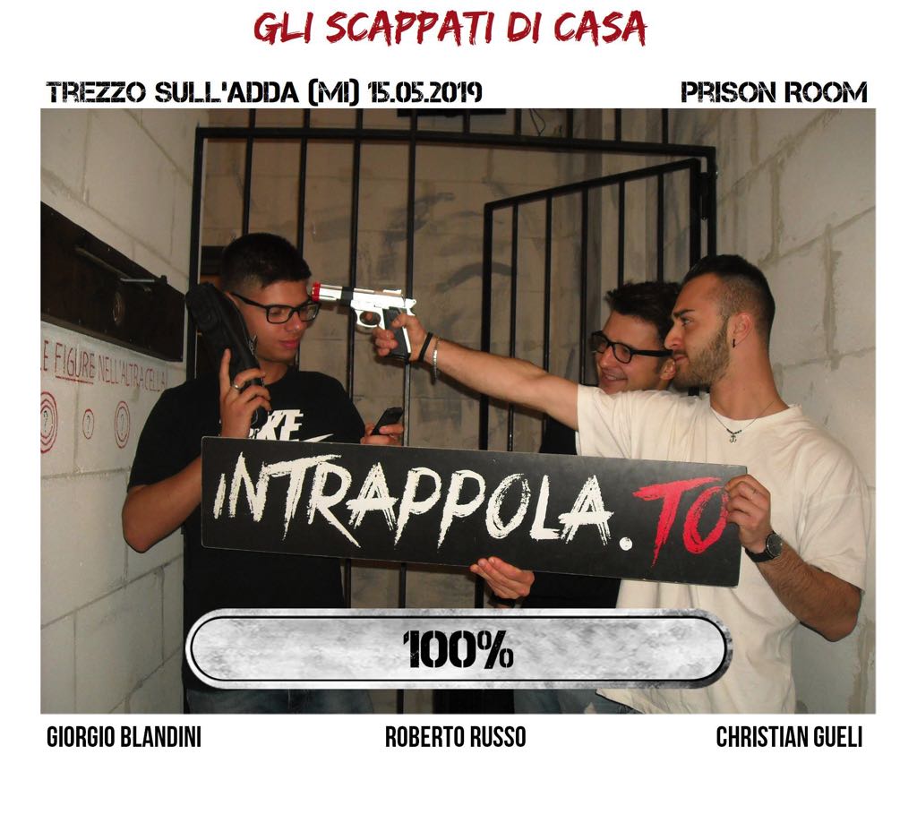 Il gruppo gli scappati di casa  è fuggito dalla nostra escape room Prison Room