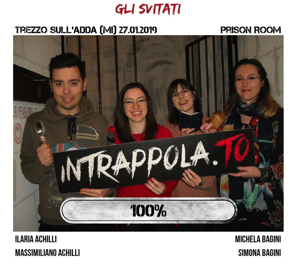 Il gruppo gli svitati è fuggito dalla nostra escape room Prison Room