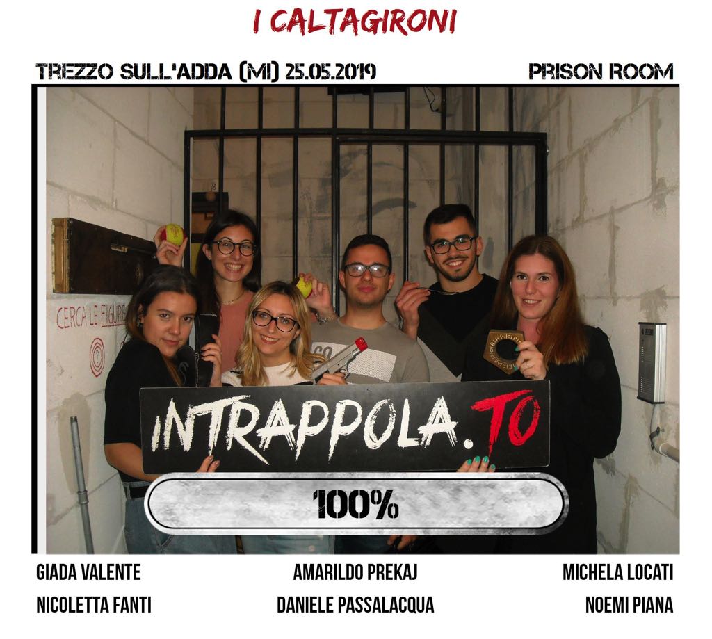 Il gruppo i caltagironi è fuggito dalla nostra escape room Prison Room
