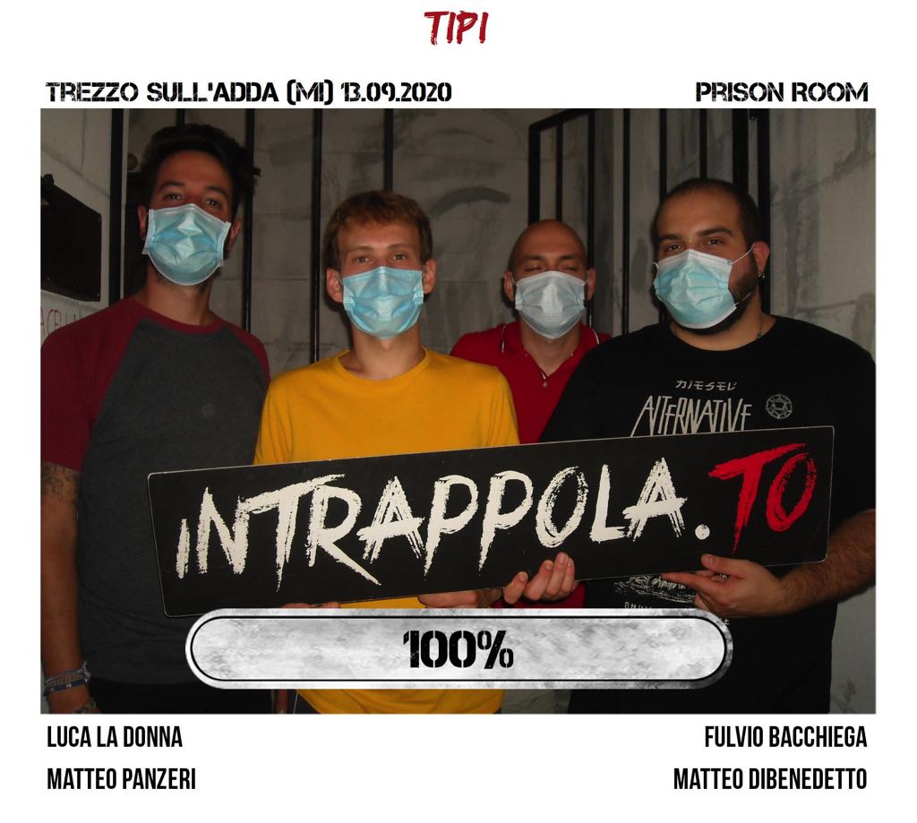 Il gruppo tipi è fuggito dalla nostra escape room Prison Room