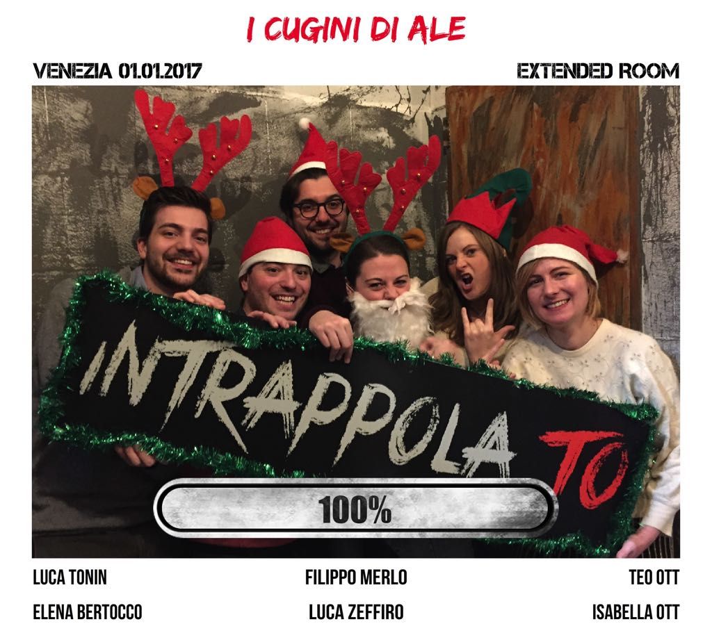 Il gruppo I cugini di Ale è fuggito dalla nostra escape room Extended Room