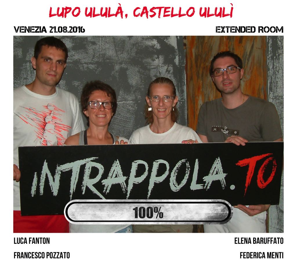 Il gruppo Lupo ululà, castello ululì… è fuggito dalla nostra escape room Extended Room