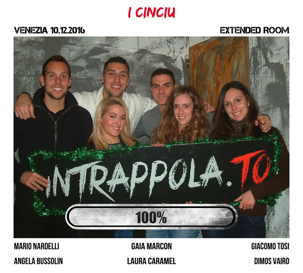 Il gruppo i cinciu è fuggito dalla nostra escape room Extended Room