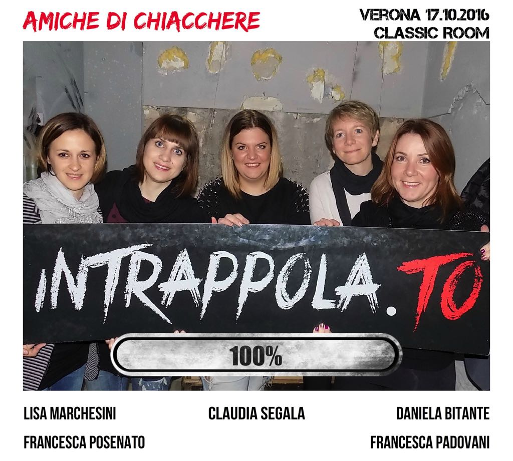 Il gruppo Amiche di chiacchere è fuggito dalla nostra escape room Classic Room
