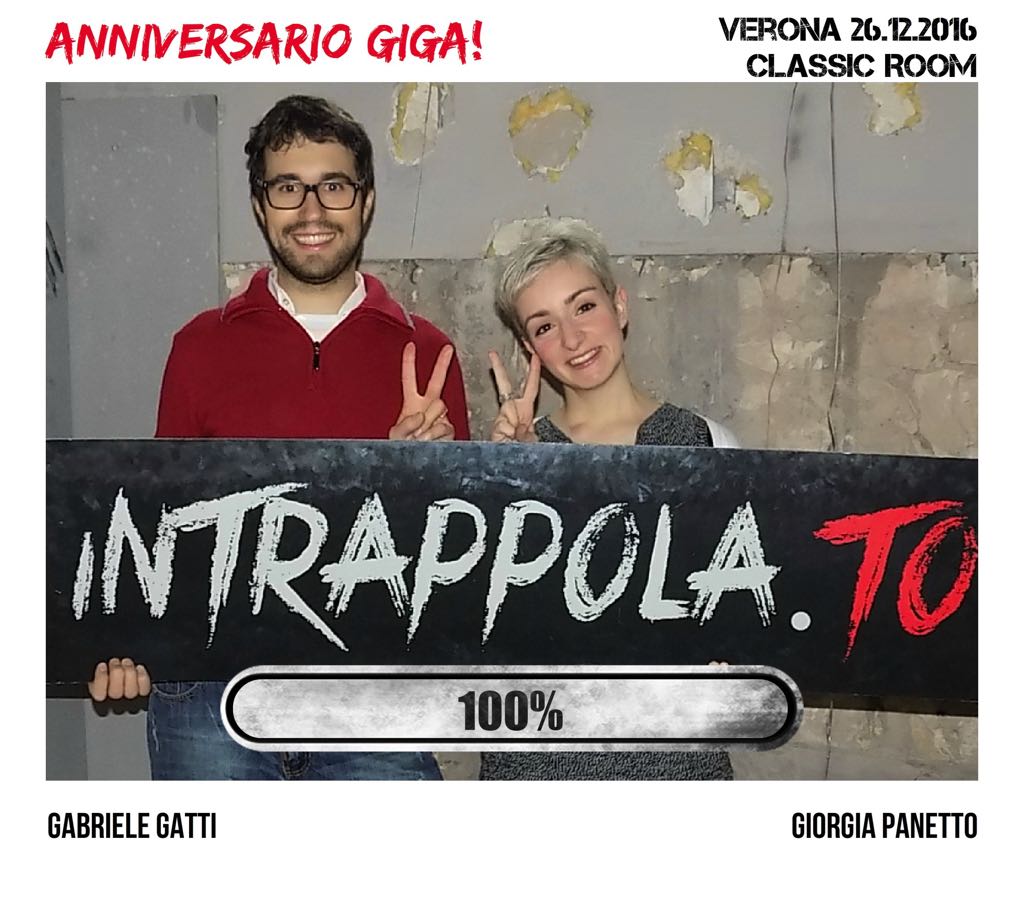Il gruppo Anniversario GiGa! è fuggito dalla nostra escape room Classic Room