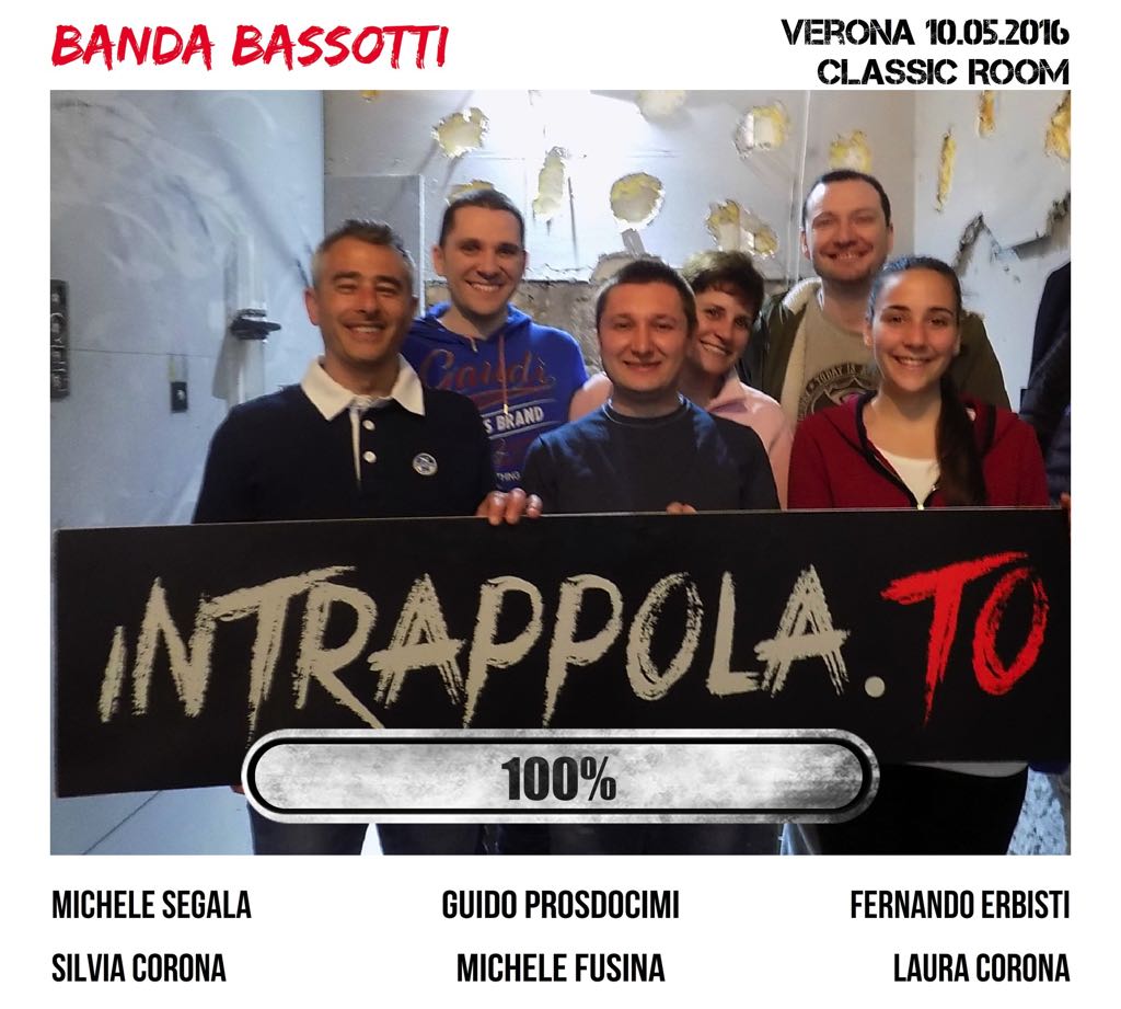Il gruppo Banda Bassotti è fuggito dalla nostra escape room Classic Room