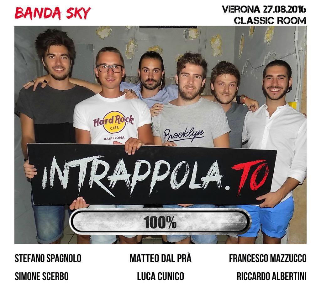 Il gruppo Banda sky è fuggito dalla nostra escape room Classic Room