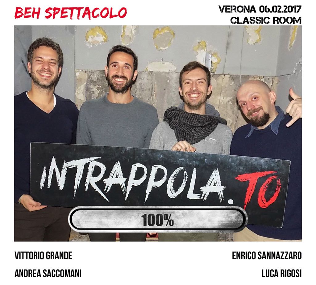 Il gruppo Beh Spettacolo è fuggito dalla nostra escape room Classic Room