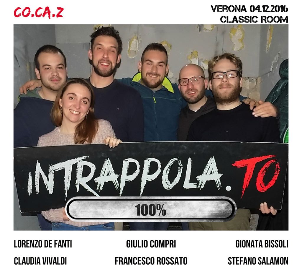 Il gruppo CO.CA.Z è fuggito dalla nostra escape room Classic Room