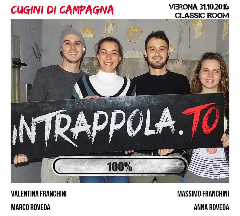 Il gruppo Cugini di campagna è fuggito dalla nostra escape room Classic Room
