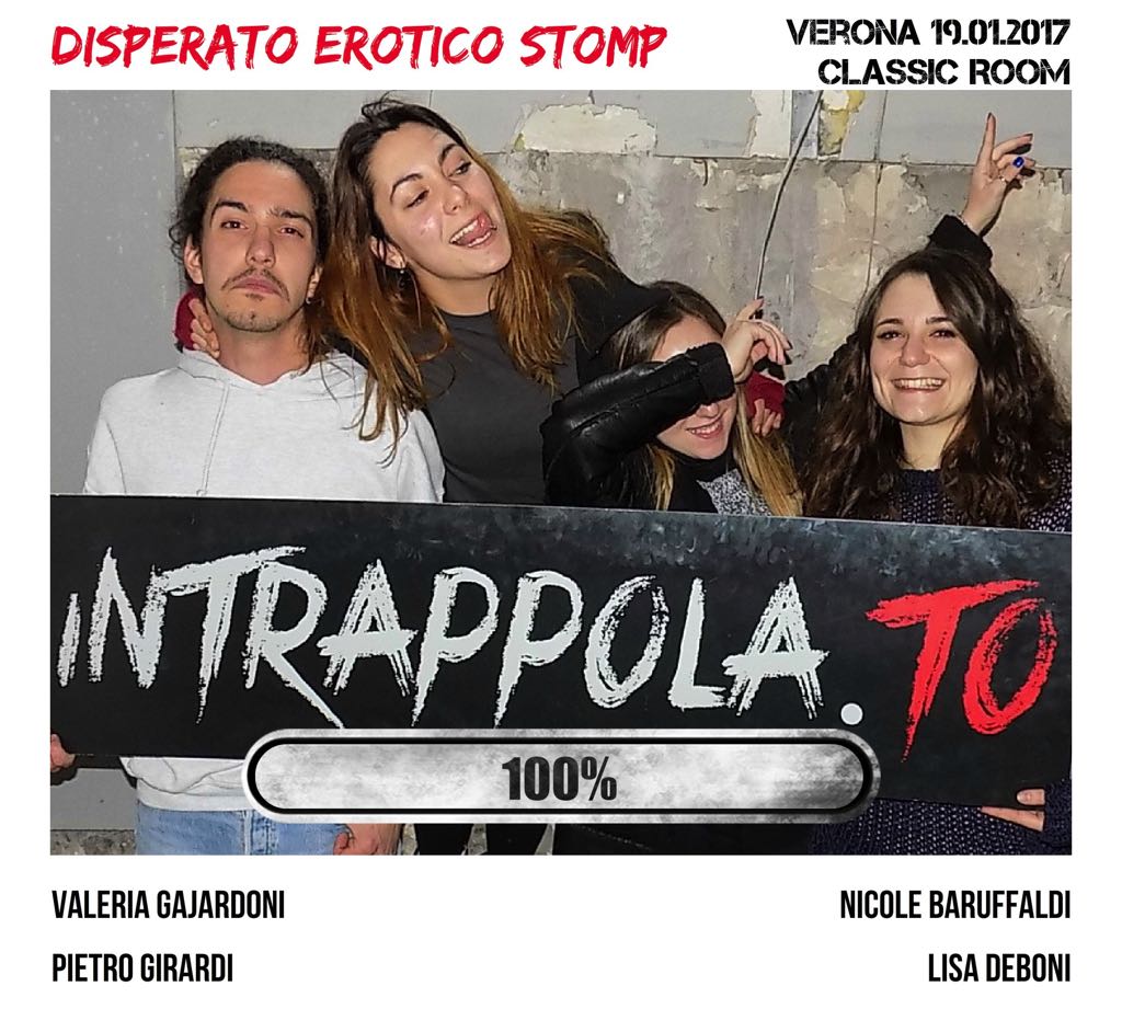 Il gruppo Disperato Erotico Stomp è fuggito dalla nostra escape room Classic Room