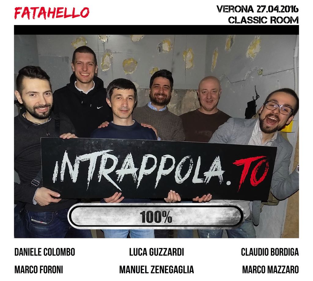 Il gruppo FataHello è fuggito dalla nostra escape room Classic Room