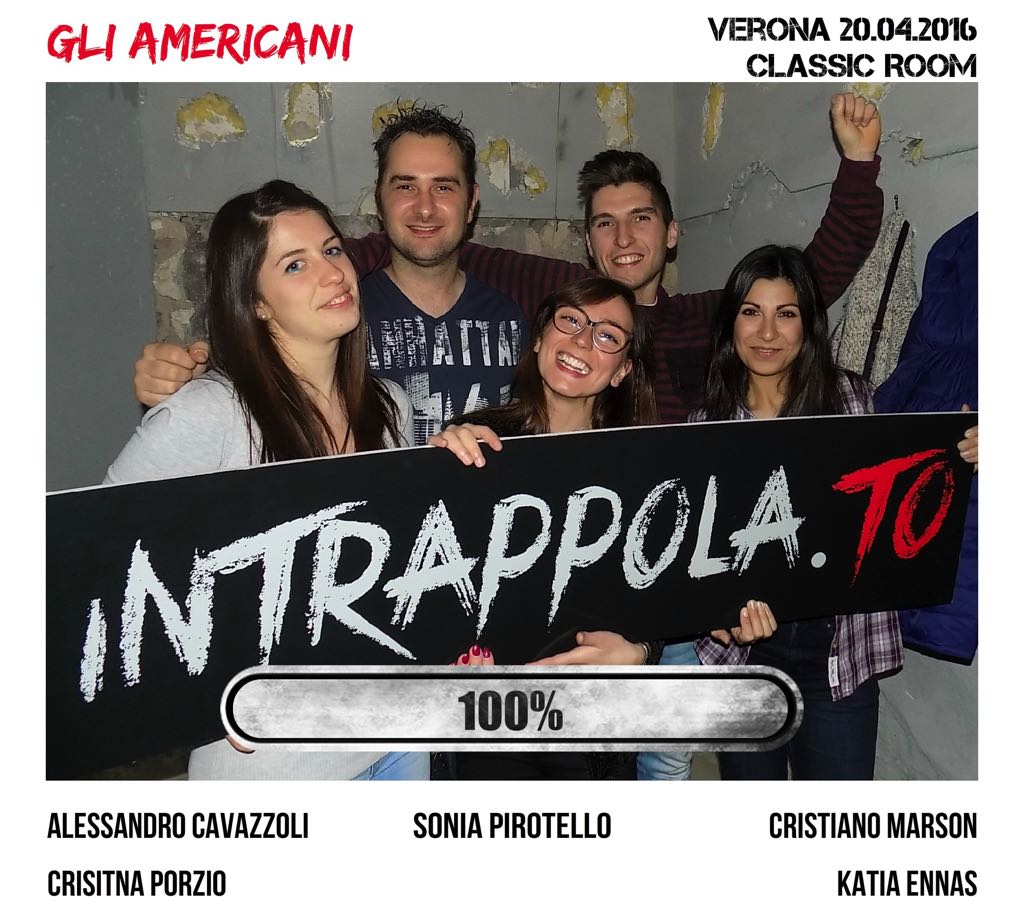 Il gruppo  è fuggito dalla nostra escape room Classic Room