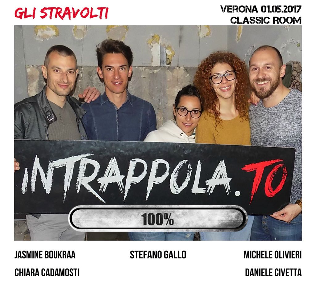 Il gruppo Gli stravolti è fuggito dalla nostra escape room Classic Room