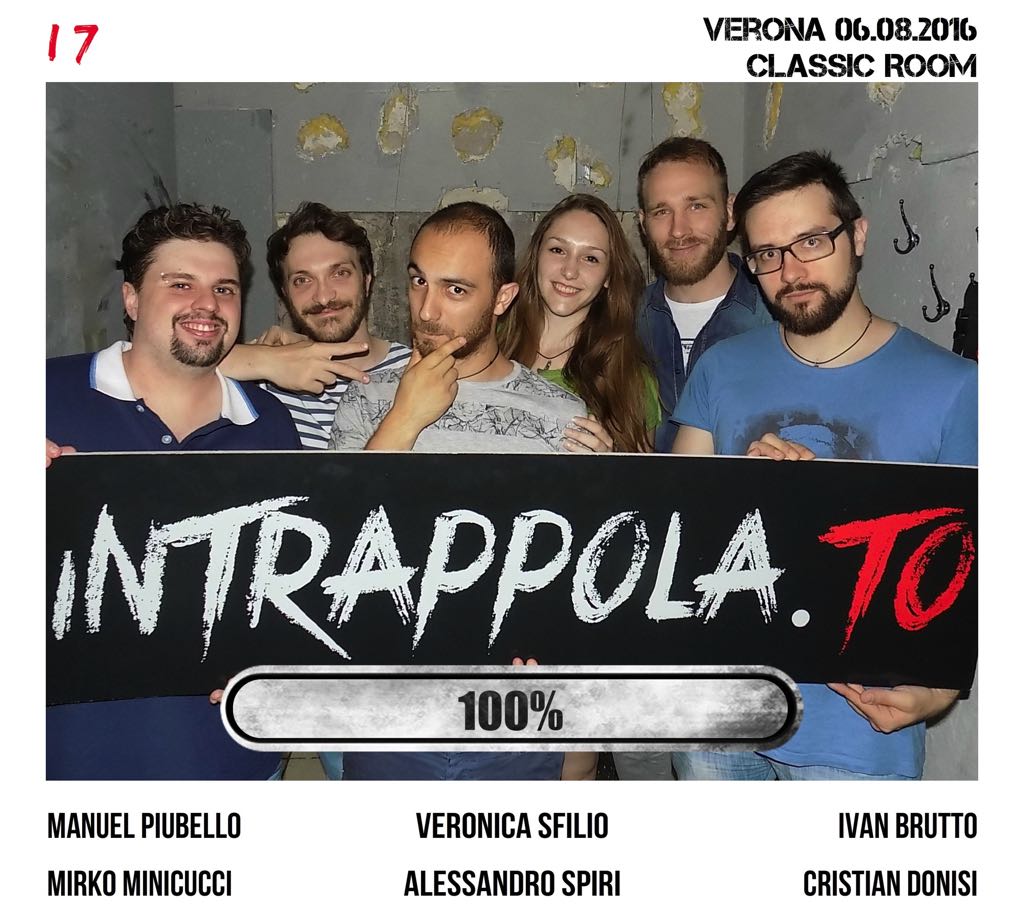 Il gruppo I 7 è fuggito dalla nostra escape room Classic Room