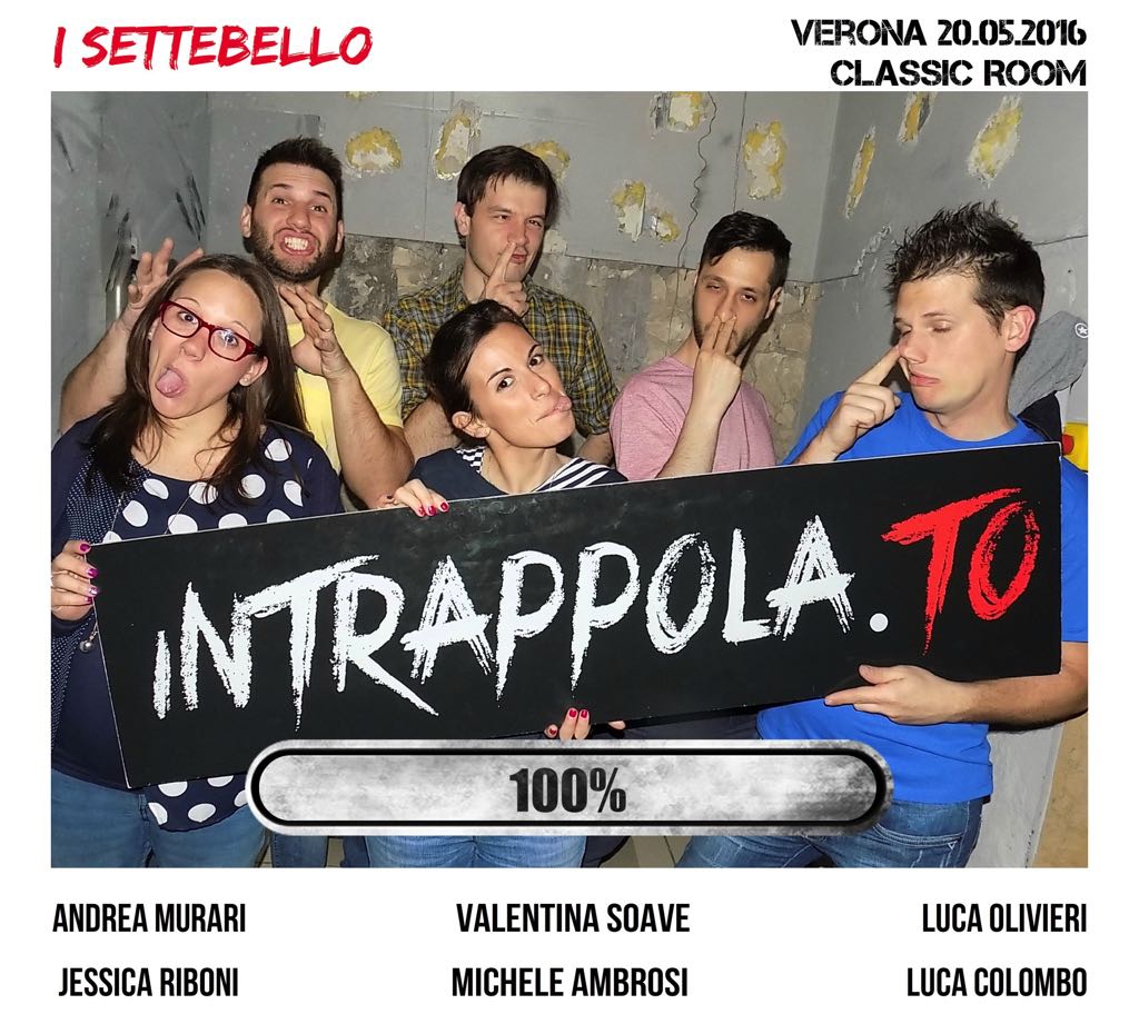 Il gruppo I SETTEBELLO è fuggito dalla nostra escape room Classic Room