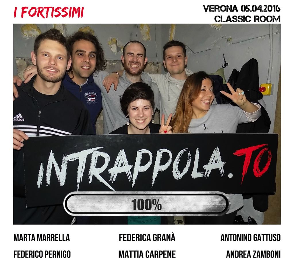 Il gruppo  è fuggito dalla nostra escape room Classic Room