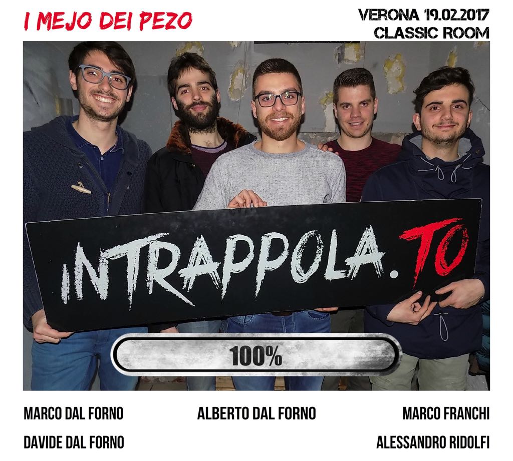 Il gruppo I mejo dei pezo è fuggito dalla nostra escape room Classic Room