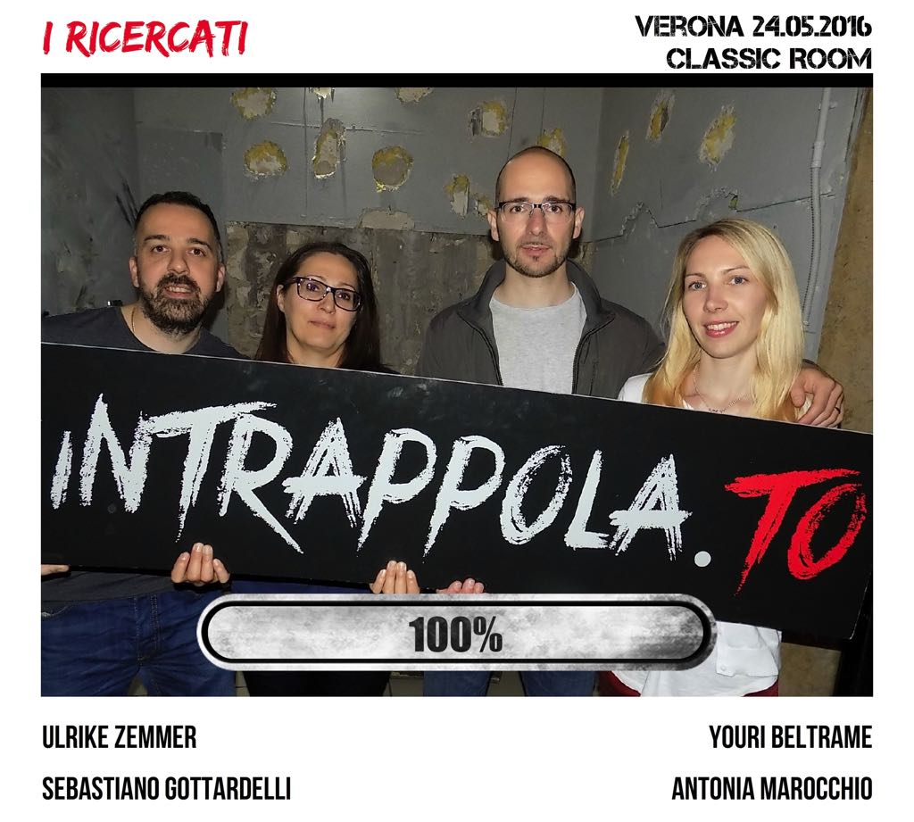 Il gruppo I ricercati  è fuggito dalla nostra escape room Classic Room
