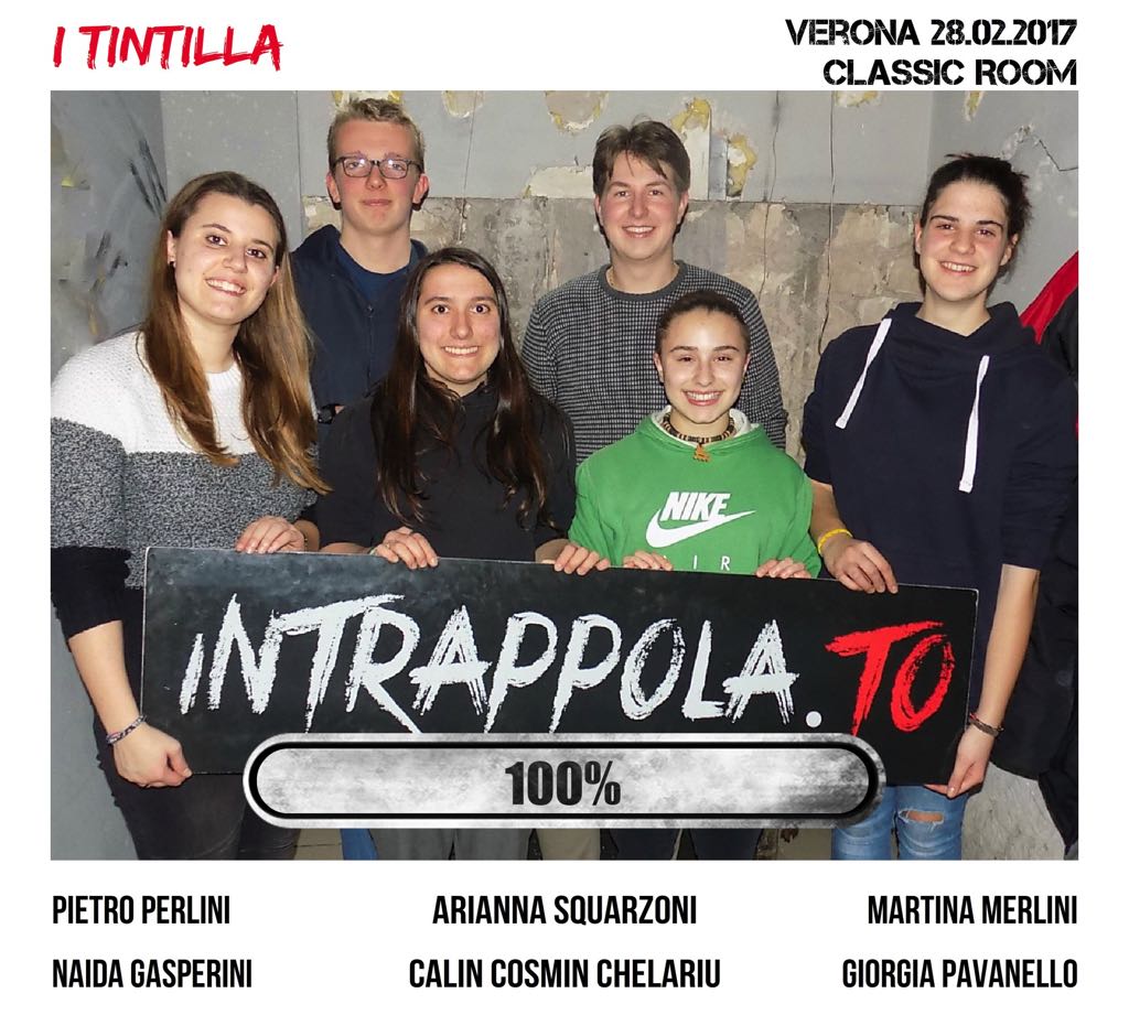 Il gruppo I tintilla è fuggito dalla nostra escape room Classic Room