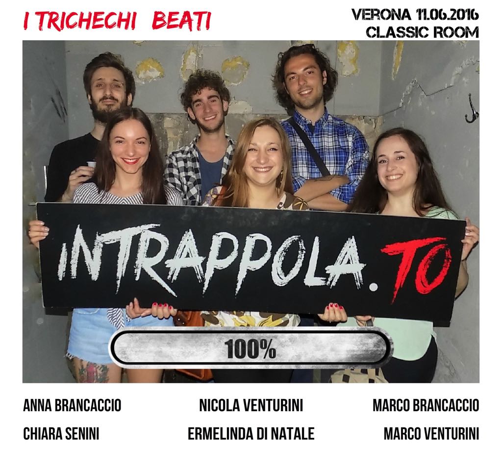 Il gruppo I trichechi (beati) è fuggito dalla nostra escape room Classic Room