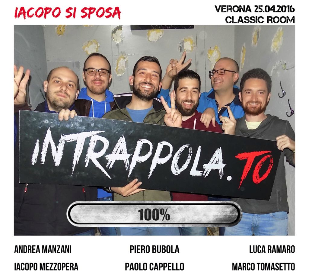 Il gruppo  è fuggito dalla nostra escape room Classic Room