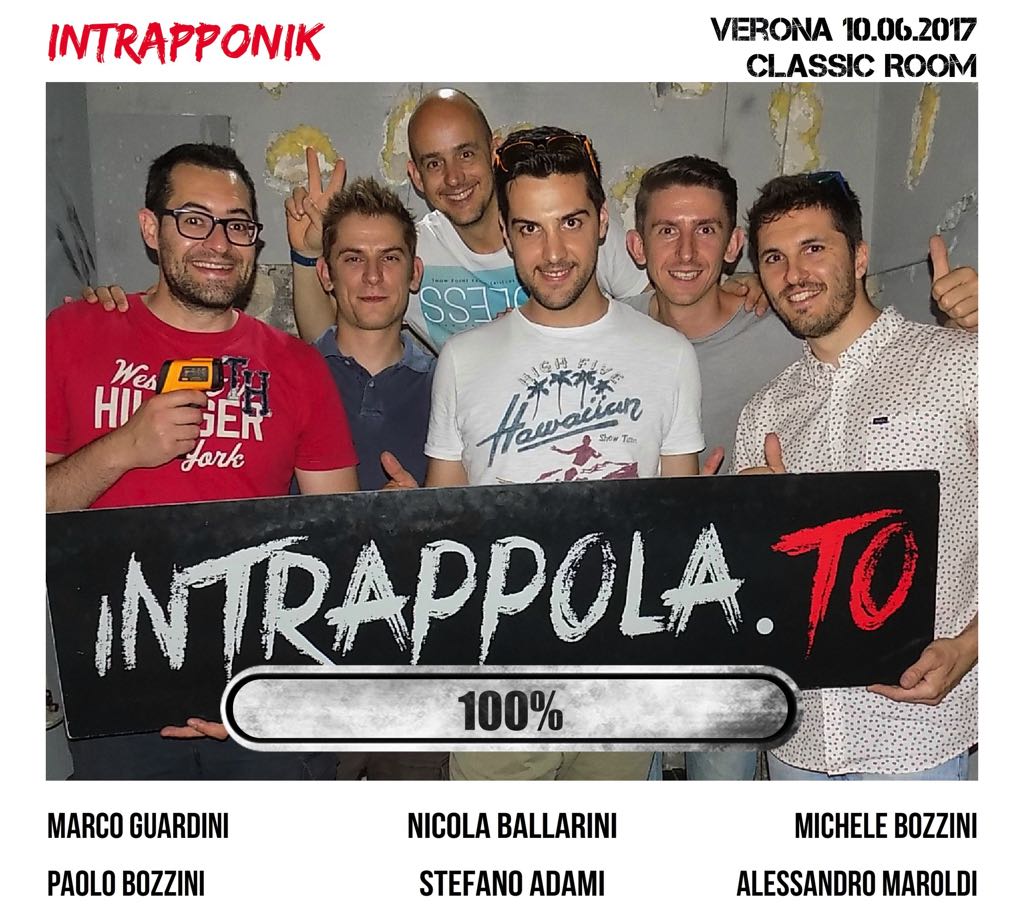 Il gruppo INTRAPPONIK è fuggito dalla nostra escape room Classic Room
