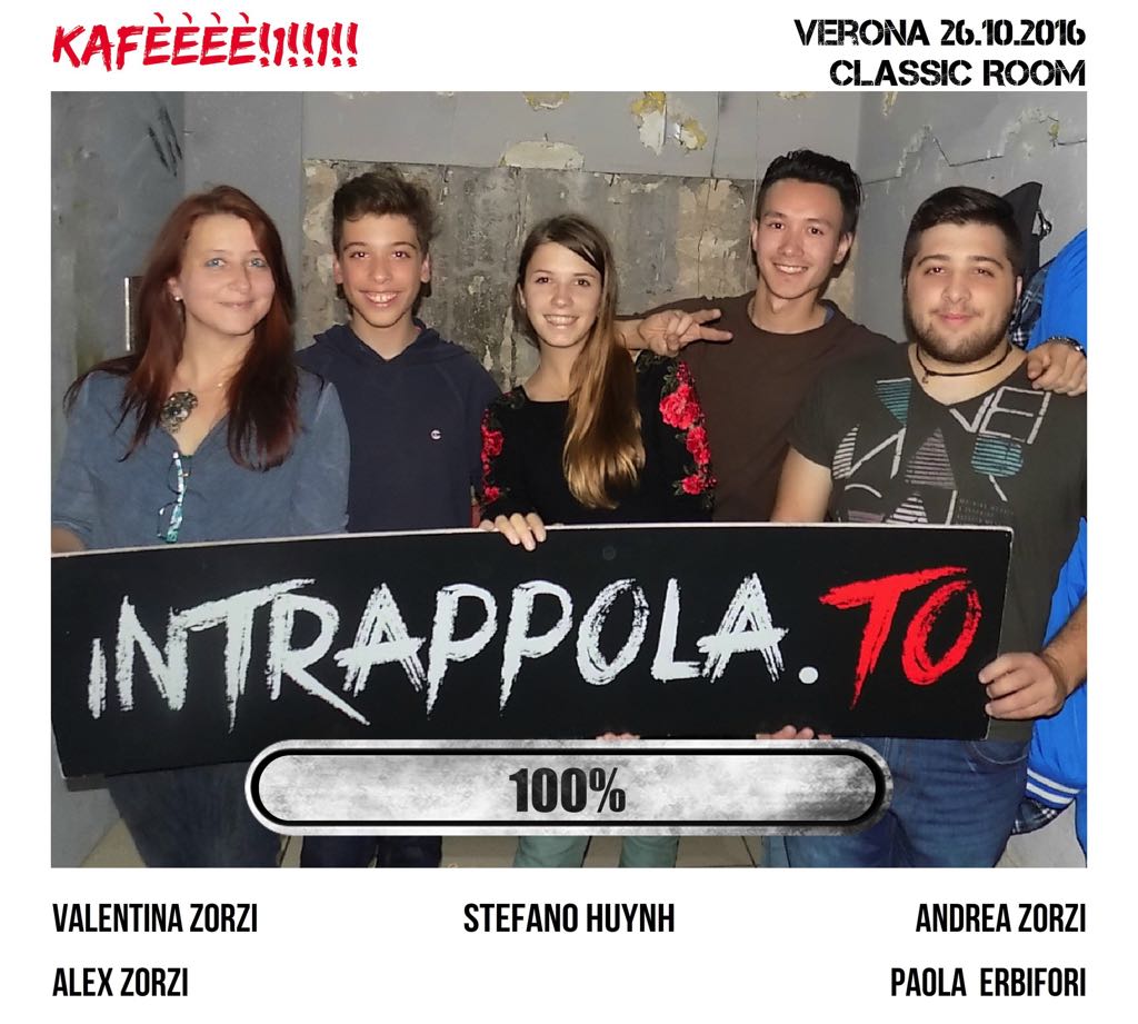 Il gruppo KAFèèèè!1!!1!! è fuggito dalla nostra escape room Classic Room