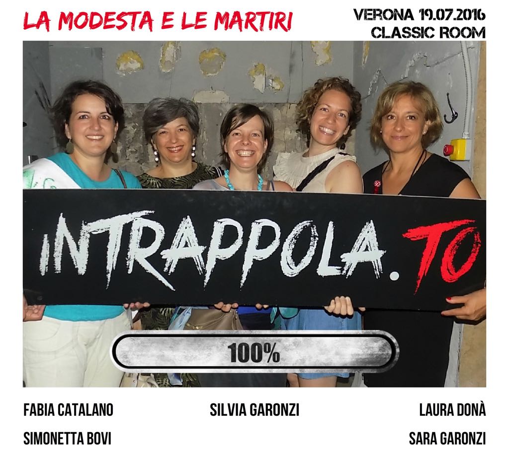Il gruppo LA MODESTA E LE MARTIRI è fuggito dalla nostra escape room Classic Room