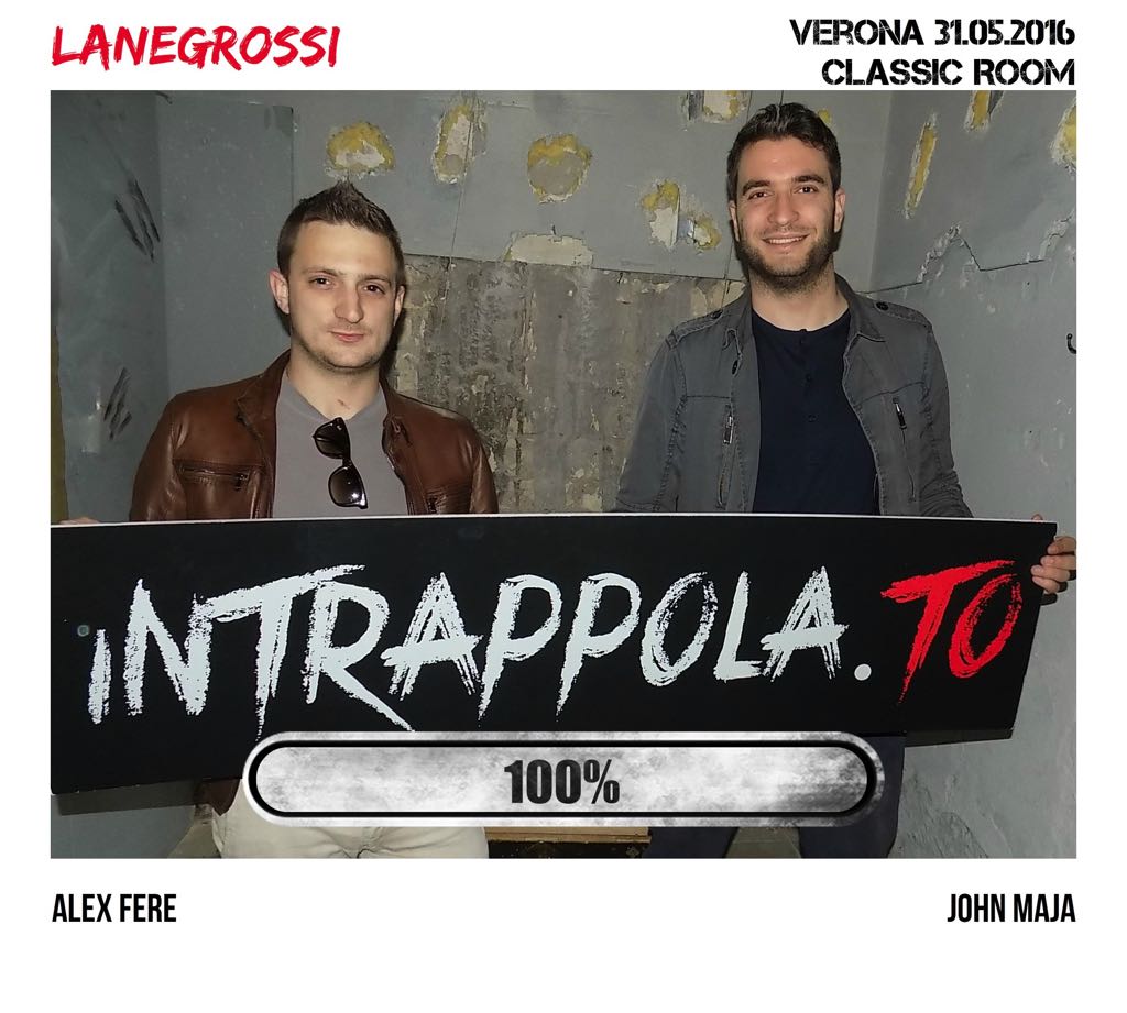 Il gruppo LANEGROSSI è fuggito dalla nostra escape room Classic Room