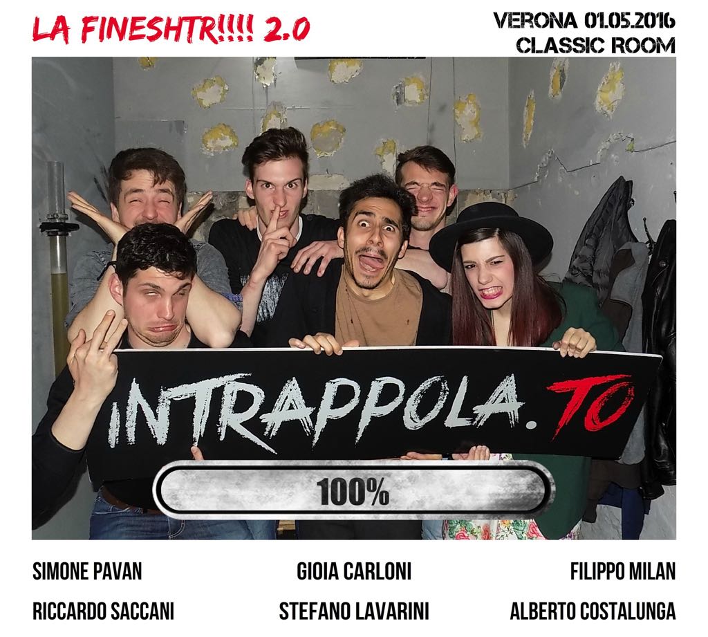 Il gruppo La Fineshtr!!!! 2.0 è fuggito dalla nostra escape room Classic Room