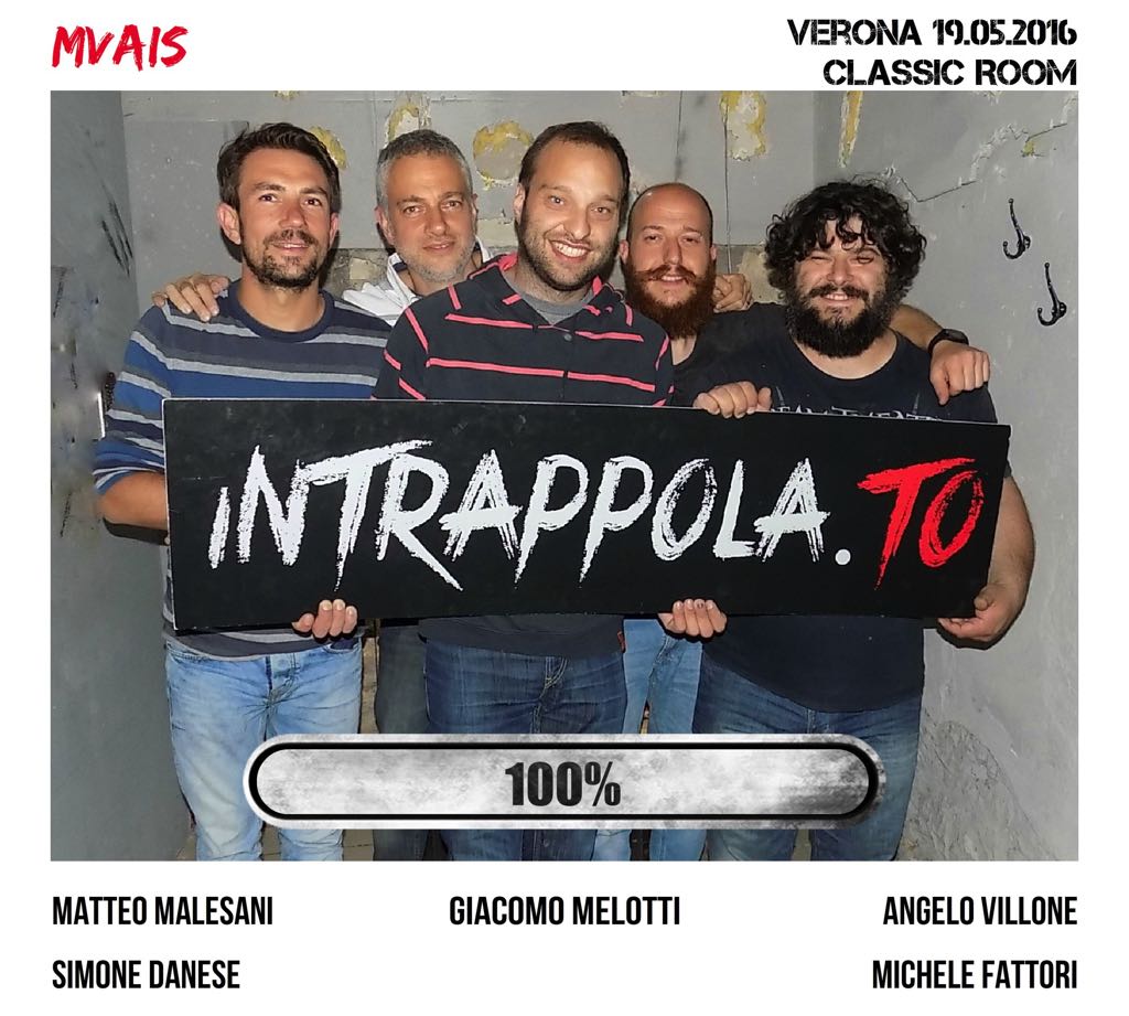 Il gruppo MVAIS è fuggito dalla nostra escape room Classic Room