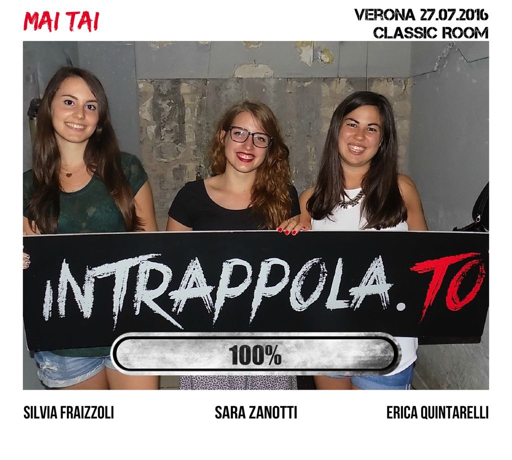 Il gruppo Mai tai è fuggito dalla nostra escape room Classic Room