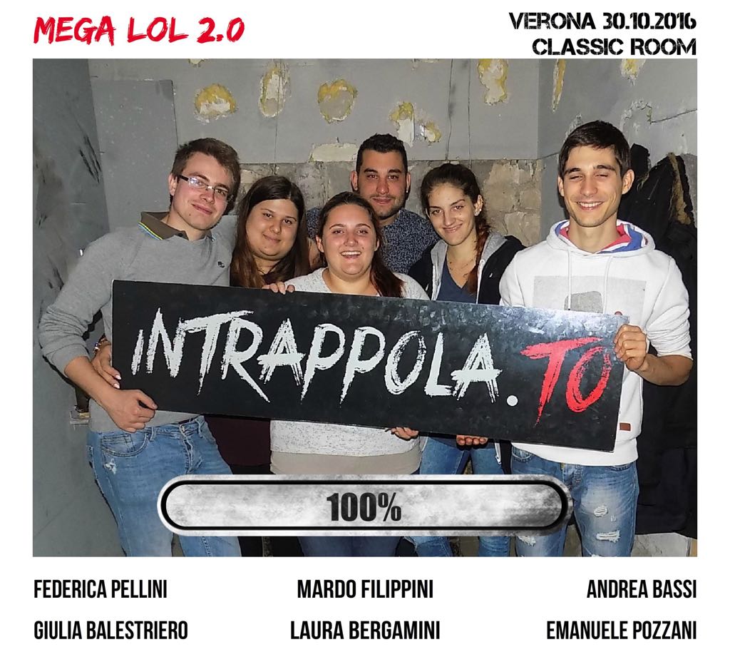 Il gruppo Mega LOL 2.0 è fuggito dalla nostra escape room Classic Room