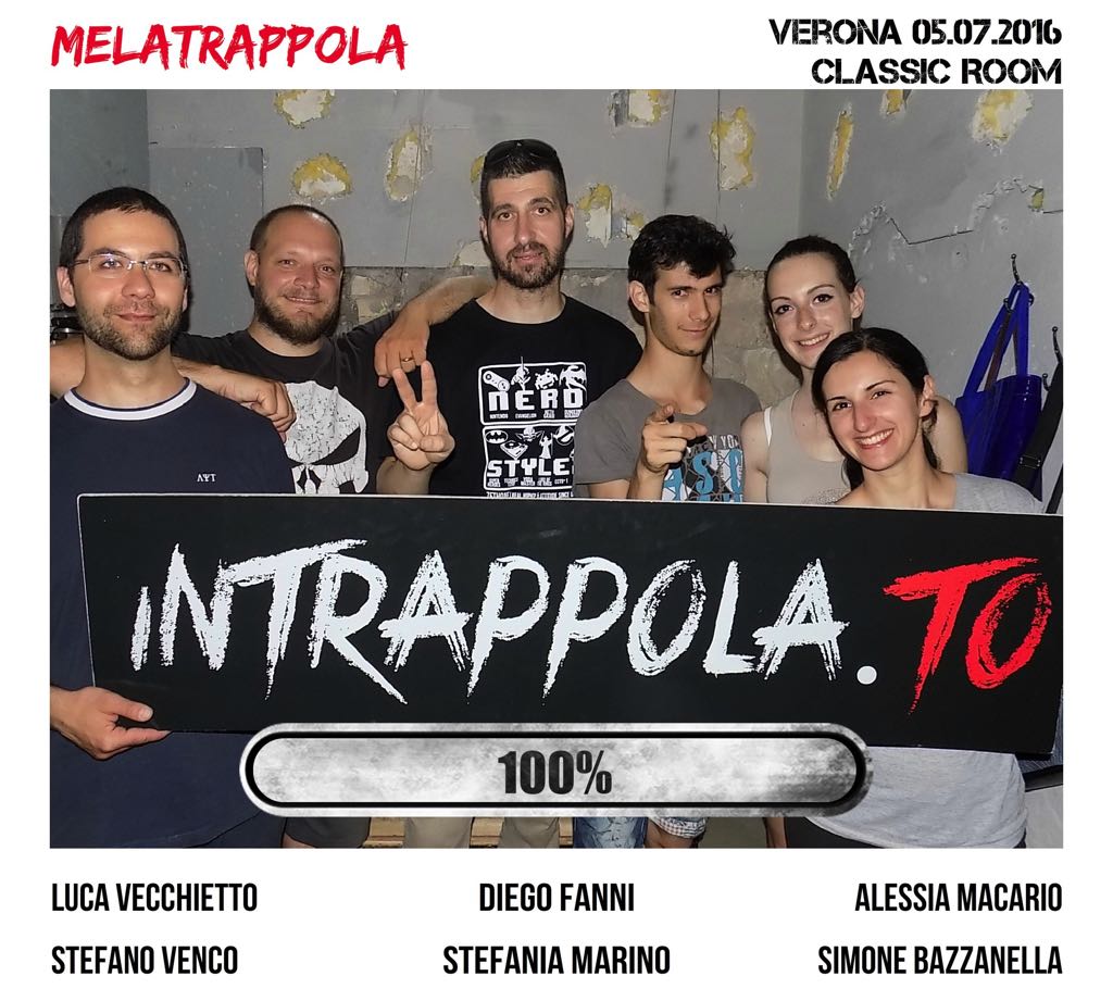 Il gruppo Melatrappola è fuggito dalla nostra escape room Classic Room
