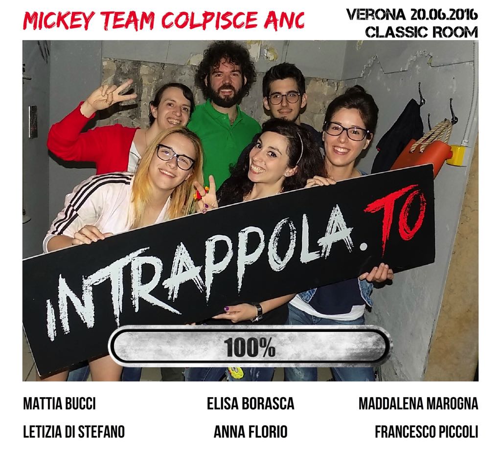 Il gruppo Mickey team colpisce ancora è fuggito dalla nostra escape room Classic Room