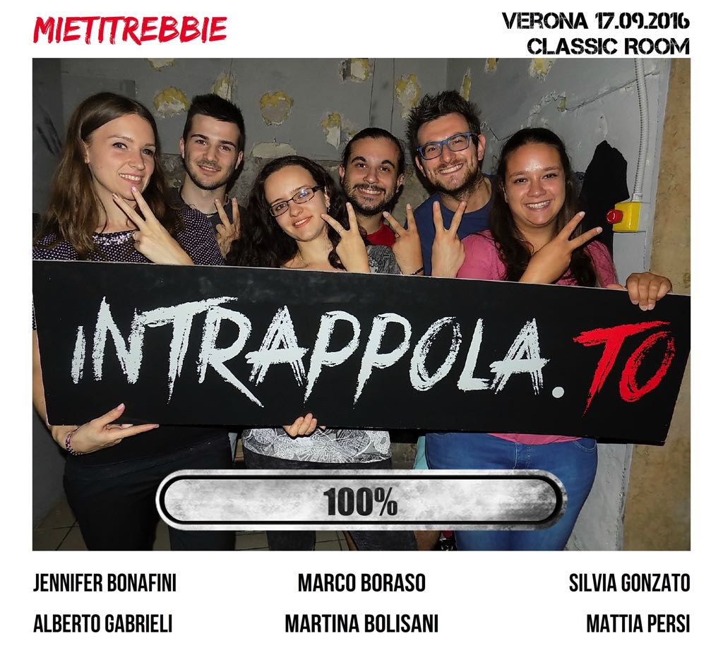 Il gruppo Mietitrebbie è fuggito dalla nostra escape room Classic Room