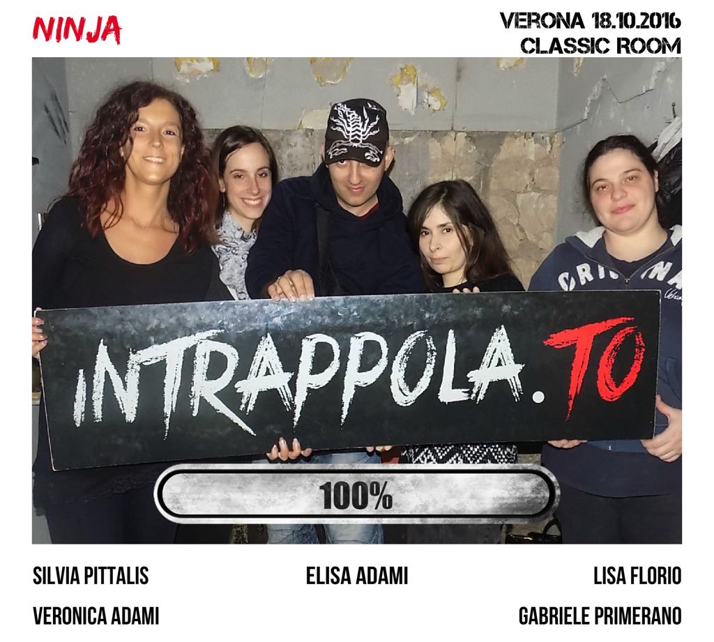 Il gruppo Ninja è fuggito dalla nostra escape room Classic Room