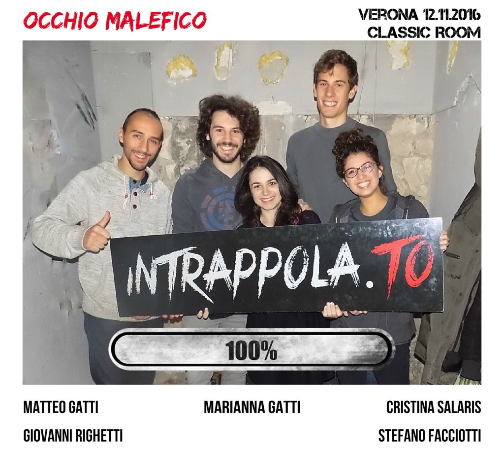 Il gruppo Occhio Malefico è fuggito dalla nostra escape room Classic Room
