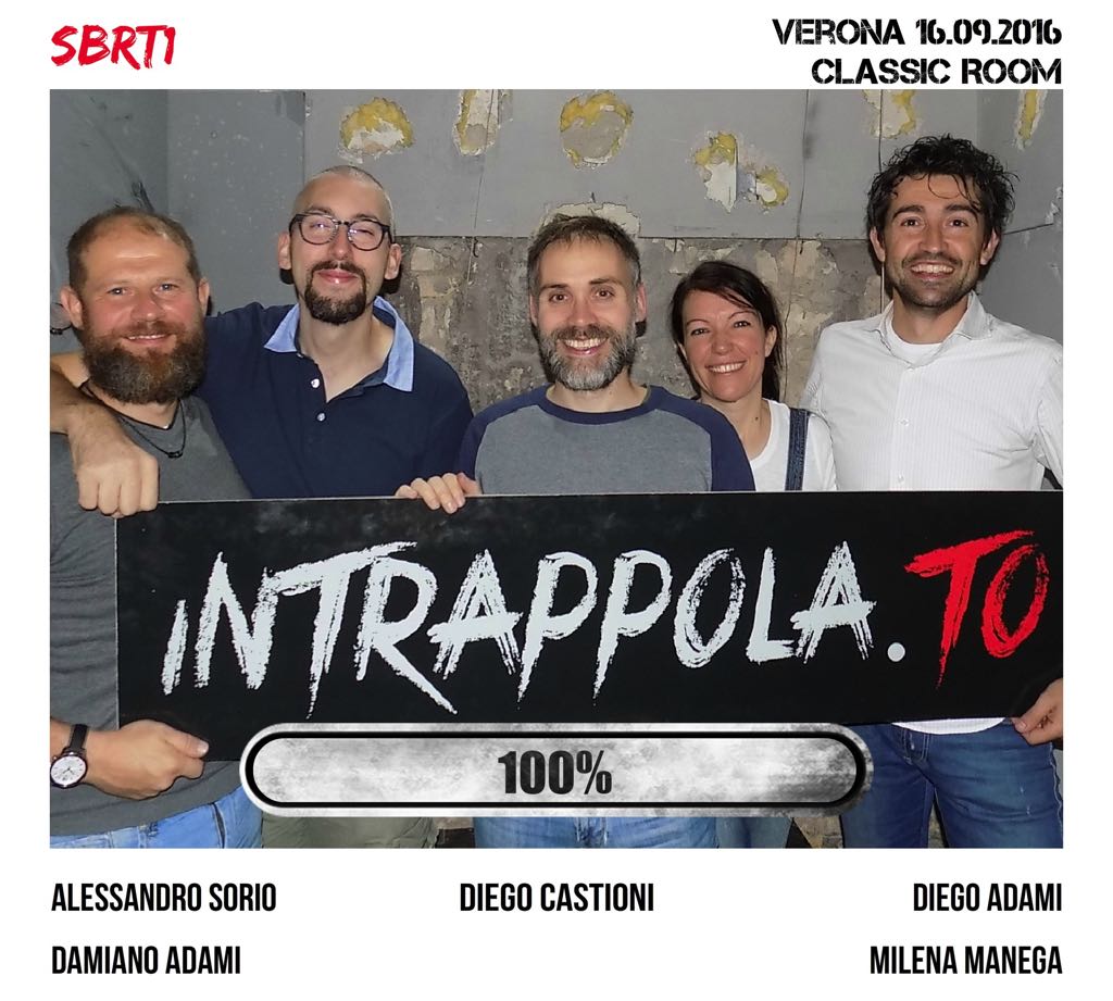 Il gruppo Sbrt1 è fuggito dalla nostra escape room Classic Room