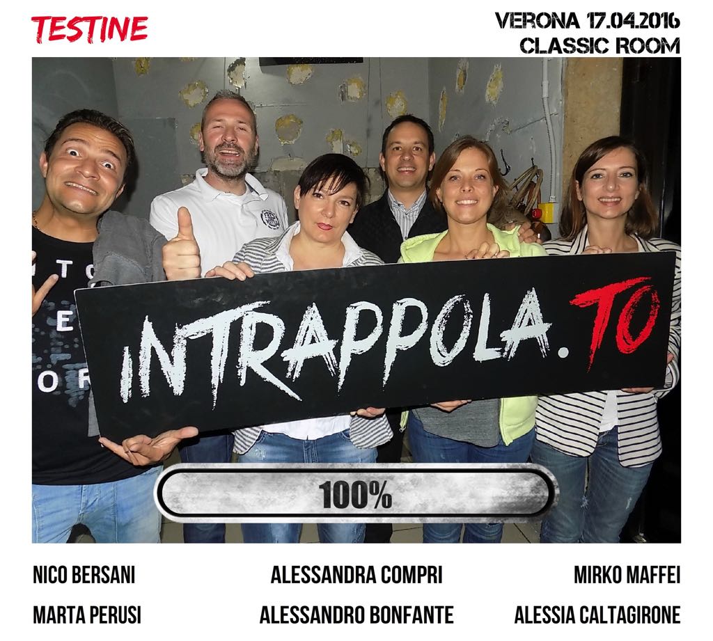 Il gruppo Testine è fuggito dalla nostra escape room Classic Room