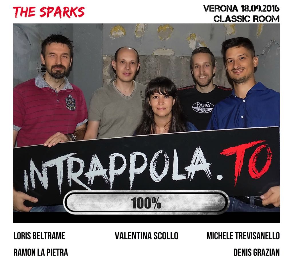Il gruppo The Sparks è fuggito dalla nostra escape room Classic Room