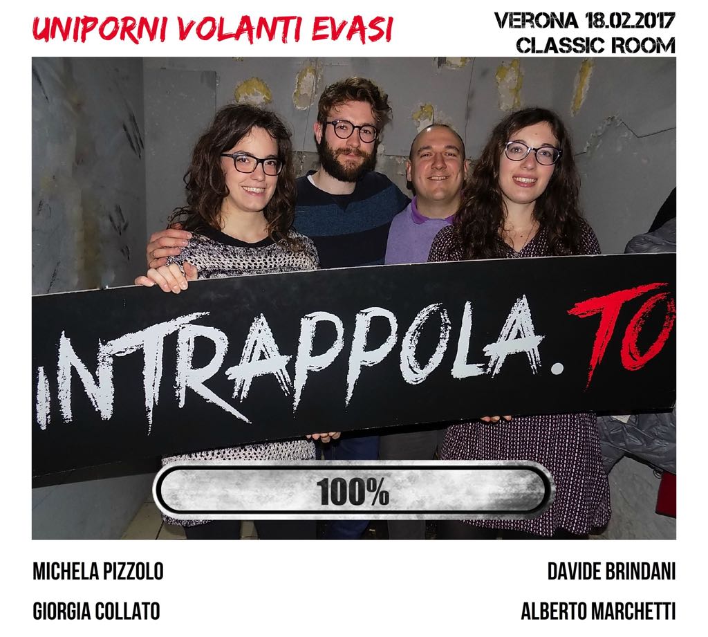 Il gruppo Uniporni volanti evasi è fuggito dalla nostra escape room Classic Room