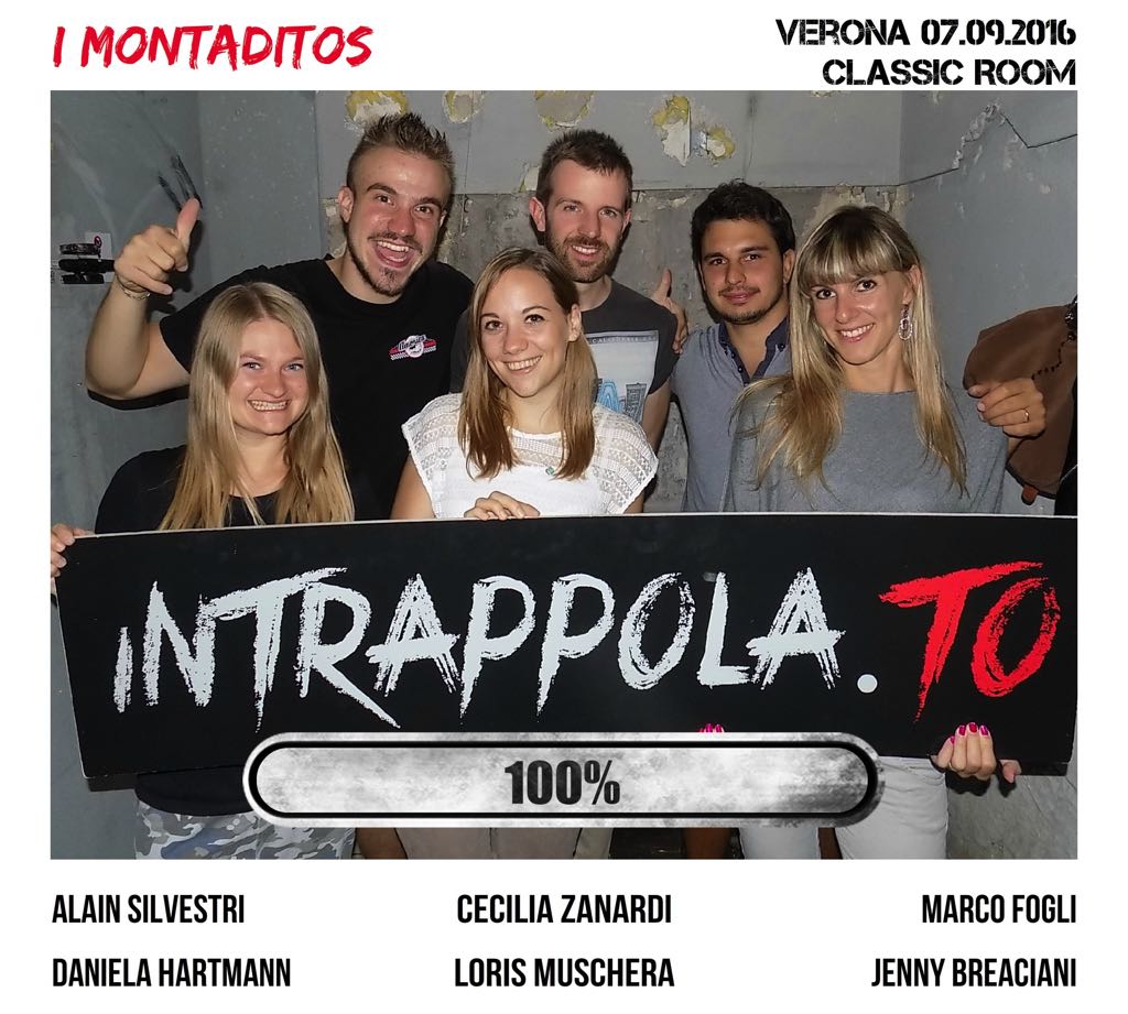 Il gruppo i montaditos è fuggito dalla nostra escape room Classic Room