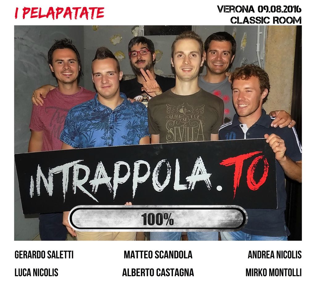 Il gruppo i pelapatate è fuggito dalla nostra escape room Classic Room